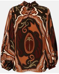 Johanna Ortiz - Top De Seda Estampado - Lyst