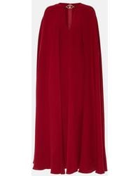 Valentino - Cady Couture Caped Silk Gown - Lyst