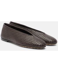 Bottega Veneta - Rosa Woven Leather Ballet Flats - Lyst