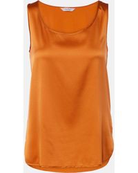 Max Mara - Leisure Pan Silk-Blend Satin Tank Top - Lyst