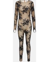Wolford - X N21 Pattie Lace-paneled Jumpsuit - Lyst