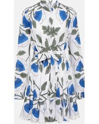 Juliet Dunn - Robe chemise en coton a fleurs - Lyst