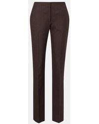 McQueen - Striped Wool Straight Pants - Lyst
