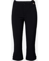 Victoria Beckham - Logo Capri Pants - Lyst