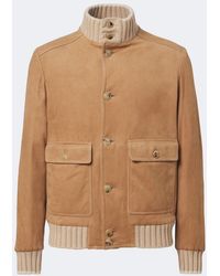 Fedeli - Cashmere-Trimmed Suede Jacket - Lyst