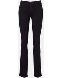 7 For All Mankind - Kimmie Straight Mid-Rise Slim Jeans - Lyst