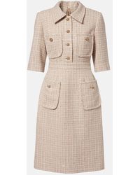 Elie Saab - Sequined Tweed Midi Dress - Lyst