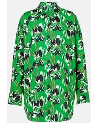 Diane von Furstenberg - Caleb Printed Cotton Blouse - Lyst