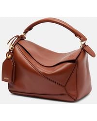 Loewe - Featherlight Puzzle Small Leather Top-Handle Bag - Lyst