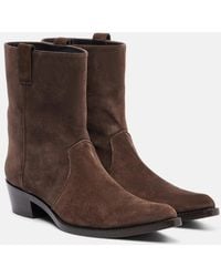 KHAITE - Clive 35 Suede Ankle Boots - Lyst
