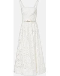 Rebecca Vallance - Ginger Floral Lace Midi Dress - Lyst