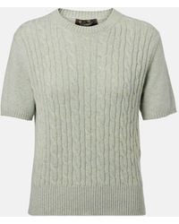 Loro Piana - Treccia Cable-Knit Cashmere Sweater - Lyst