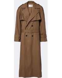 Saint Laurent - Oversized Double-Breasted Trench Coat - Lyst