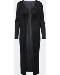 Pleats Please Issey Miyake - Basics Pleated Cardigan - Lyst