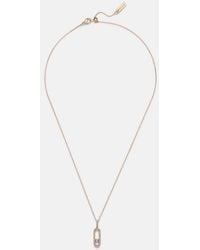 Messika - Move Uno Large 18Kt Rose Necklace With Diamonds - Lyst