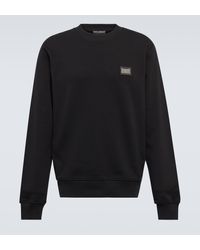 Dolce & Gabbana - Logo Cotton Jersey Sweatshirt - Lyst