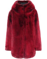 Goldbergh Mantel Furina aus Faux Fur - Rot