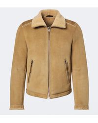Tom Ford - Shearling-Trimmed Leather Jacket - Lyst