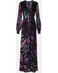 Etro - Embroidered Sheer Gown - Lyst
