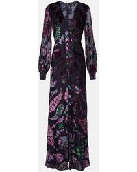 Etro - Embroidered Sheer Gown - Lyst
