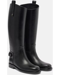 Burberry - Cavalier Leather Knee-High Boots - Lyst