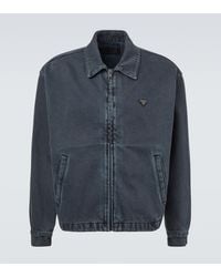 Prada - Giacca Blouson Di Jeans - Lyst