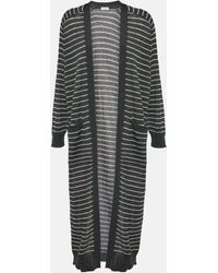 Brunello Cucinelli - Dazzling Striped Cotton Cardigan - Lyst