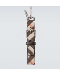 Burberry - Check Keychain - Lyst