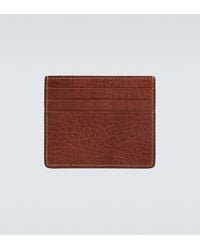Brunello Cucinelli Grained Leather Cardholder - Brown