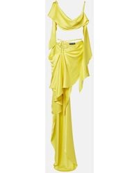 David Koma - Draped Satin Top And Skirt Set - Lyst