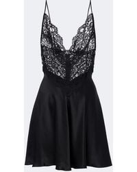 Rodarte - Lace And Silk Satin Minidress - Lyst