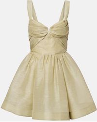 Zimmermann - Rebellion Linen And Silk Organza Minidress - Lyst