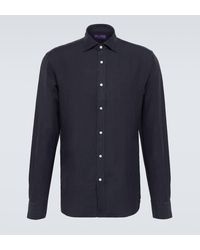 Ralph Lauren Purple Label - Aston Silk And Linen Shirt - Lyst