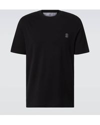 Brunello Cucinelli - T-Shirt Aus Baumwoll-Jersey - Lyst