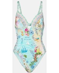 CAMILLA - Embellished Printed Swimsuit - Lyst