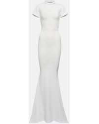 Balenciaga - T-shirt Jersey Maxi Dress - Lyst
