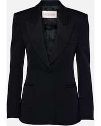 Valentino - Double-breasted Wool Blazer - Lyst