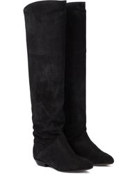 Isabel Marant Seelys Suede Knee-high Boots - Black
