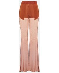 Nensi Dojaka - Pantalon Ample A Taille Mi-Haute En Soie - Lyst