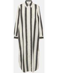 Totême - Jacquard Striped Cotton-blend Shirt Dress - Lyst