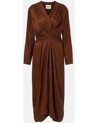 Isabel Marant - Draped Midi Dress - Lyst
