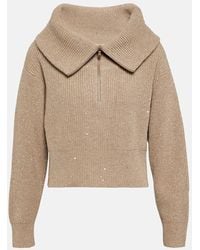 Brunello Cucinelli - Cashmere And Wool-blend Sweater - Lyst