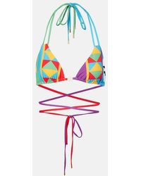 Loewe - Paula's Ibiza Printed Bikini Top - Lyst