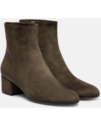 Gianvito Rossi - Joelle 45 Suede Ankle Boots - Lyst