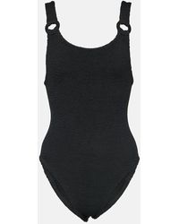 Hunza G - Domino Embellished Swimsuit - Lyst