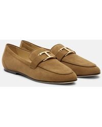 Tod's - T Timeless Suede Loafers - Lyst