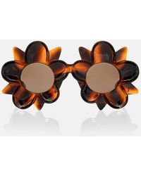 Bottega Veneta - Peggy Flower Round Sunglasses - Lyst