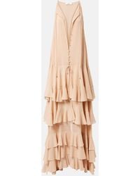 Chloé - Maxikleid Aus Seiden-Georgette - Lyst