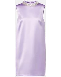 ALÉMAIS - Verziertes Minikleid Laverne Aus Satin - Lyst