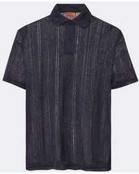 Missoni - Zigzag Striped Knitted Polo Shirt - Lyst